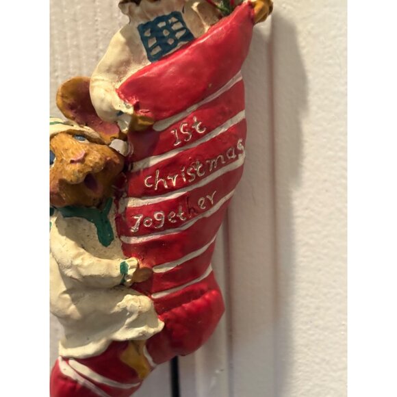 Kurt Adler Hole in the Wall Gang Mouse Couple "1st Christmas Together" Ornament - Picture 3 of 6